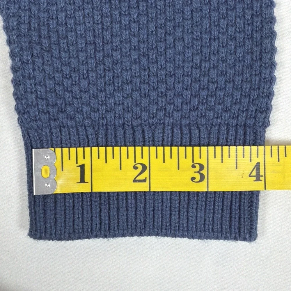 Lucky Brand Men's Blue Henley Sweater Size L Knit Pullover Long Sleeve